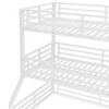 Kumasinova Bunk Bed,Metal Triple Bunk Bed with Ladder,Safety Guardrails for Kids,Bedroom,Noise-reduced Design - 3 of 4