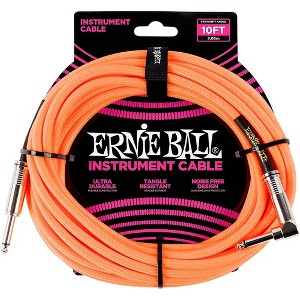Ernie Ball 10' Straight to Angle Braided Instrument Cable - 1 of 1