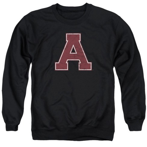 Alma College Official Distressed Primary Logo Adult Crewneck Sweatshirt, Black - image 1 of 4