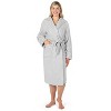 PAVILIA Fleece Robe For Women, Plush Warm Bathrobe, Fluffy Soft Spa Long Lightweight Fuzzy Cozy, Satin Trim - 3 of 4