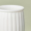 Ribbed Milk Glass Bathroom Tumbler White - Hearth & Hand™ with Magnolia: Elegant Vanity Accessory, Hand Washable - 4 of 4