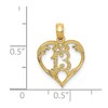 Black Bow Jewelry 14k Yellow Gold 13 In Heart Cut Out Pendant, 13mm - 4 of 4