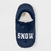 Adult Embroidered Faux Fur Christmas Slipper Socks with Grippers - Wondershop™ - 3 of 4
