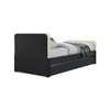 Meridian Furniture,Ivy Black & Cream Velvet Twin Trundle/Storage Bed - 4 of 4