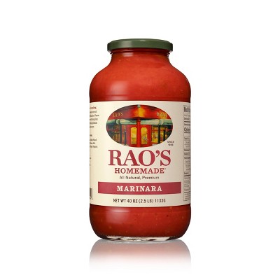 Rao's Homemade Marinara Premium Quality All Natural Tomato Sauce & Pasta Sauce & Carb Conscious - 40oz