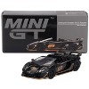 Lamborghini Aventador SVJ 63 Roadster Nero Aldebaran Black Limited Edition 1/64 Diecast Model Car by Mini GT - 4 of 4