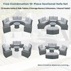 CAVINAS Patio Sectional Set, Semi-Circular Patio Conversation Sets, Freely Combinable Outdoor Couch Set for Garden - 2 of 4