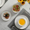 Dinewares White with Gold Rim Bone China Dinnerware Set - Service for 4 or 8, Includes Dinner Plates, Salad Plates, and Cereal or Soup Bowls - 2 of 4