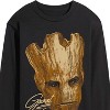 Men's - Marvel - Guardians of the Galaxy Groot Face Oversized Long Sleeve Graphic T-Shirt - 2 of 4