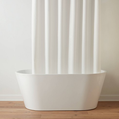 71"x71" Rpet Fabric Mid Weight Shower Liner Ivory - Threshold™ : Target