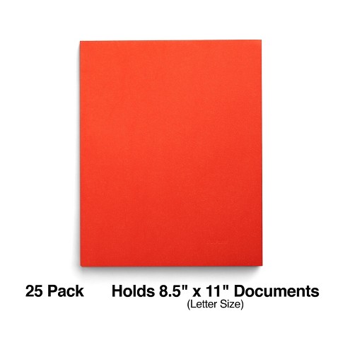 Staples School Grade 2 Pocket Folder Orange 25/box 27535-cc : Target