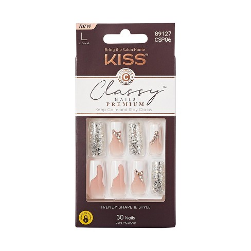 Kiss Products Classy Premium Fake Nails - Stay Modish - 33ct : Target