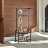 Coat Rack, Hall Tree with Shoe Bench for Entryway, Entryway Bench with Coat Rack, 4-in-1, with 9 Removable Hooks, a Hanging Rod - 4 of 4