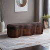 Meridian Furniture,Savoy Velour Fur Fabric Bench - 2 of 4