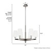 Hunter Fans 26" Nolita Ceiling Light Brushed Nickel 6-Bulb Chandelier - Elevate Your Space with Glamour and Style - 4 of 4