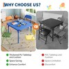Kids Folding Square Table and Chairs Set for Daycare and Classrooms, Children's Activity Table and Chairs Set, Multicolor - 2 of 4