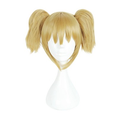 Unique Bargains Women's Halloween Wigs for White Women 10.5" Yellow with Wig Cap