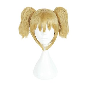 Unique Bargains Women's Halloween Wigs for White Women 10.5" Yellow with Wig Cap - 1 of 4