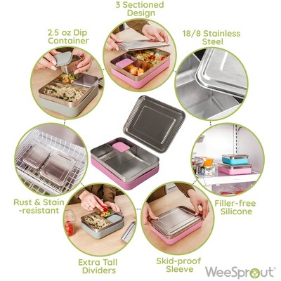 WeeSprout 18/8 Stainless Steel Bento Box - Small - Thumbnail 5