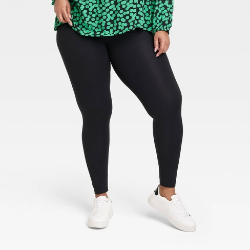 Women's High-waisted Slim Fit Leggings - Ava & Viv™ Black Xxl : Target