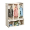 ECR4Kids Streamline 3-Section Toddler Coat Locker with Bench - 3 of 4