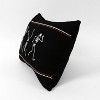 13"x18" Dance Skeleton Halloween Lumbar Throw Pillow Black - Lush Décor: Embroidered Cotton, Indoor Use - 3 of 3