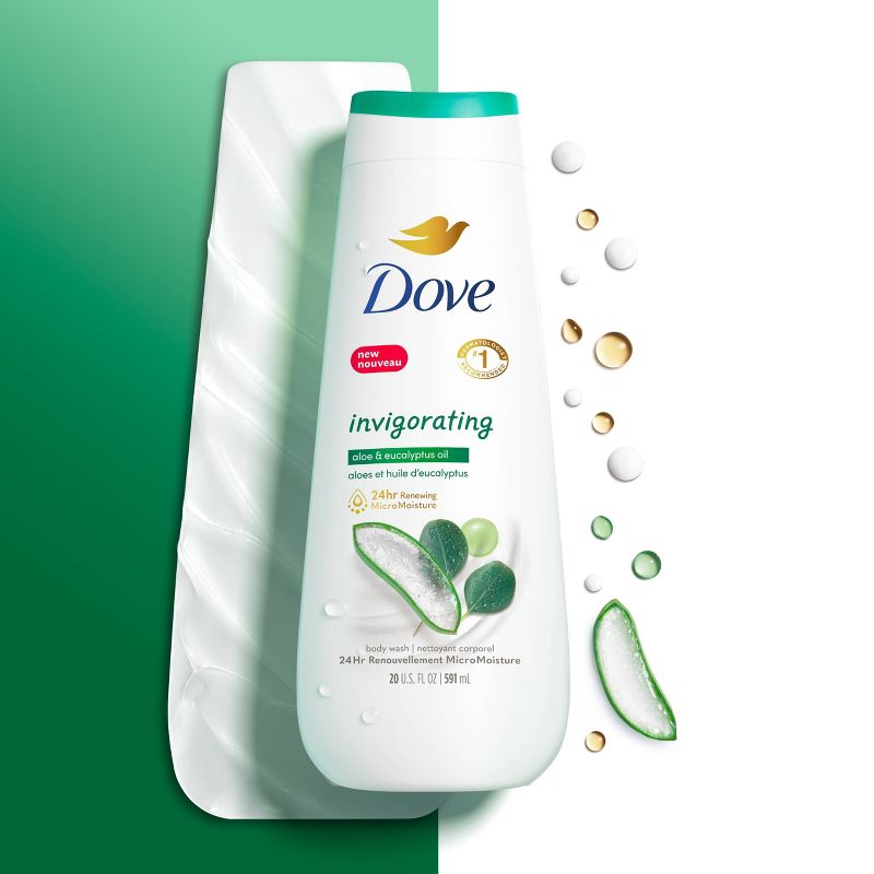 Dove Invigorating Body Wash - Aloe &#38; Eucalyptus Oil - 20 fl oz, 6 of 11
