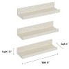 Americanflat Floating Shelves Made Of Composite Wood - Wall Mounted in Various Dimensions - Set Of 3 - 2 of 4