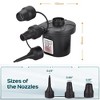 Swtroom  Electric Air Pump Portable Quick-Fill Inflator Pumps with 3 Nozzles - 3 of 4