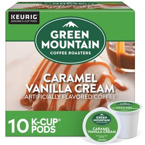Green Mountain Caramel Vanilla Cream Flavored Keurig K-Cup Light Roast Coffee Pods - 10ct - 1 of 4