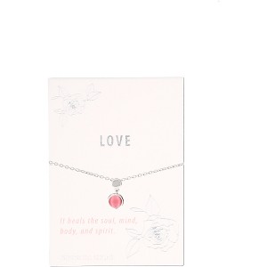 Pavilion Gift Company - Love Rosette Opal - 16.5"-18.5" Rhodium Plated Inspirational Necklace - Necklaces - 1 of 4