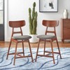 Set of 2 24" Ron Counter Height Barstools Gray - Lifestorey - 4 of 4