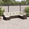 vidaXL Garden Sofa Set Brown - 2 of 4