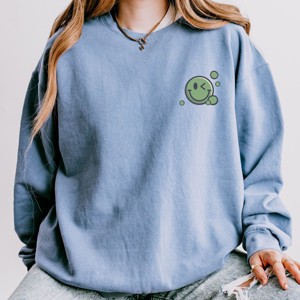 S.W.Smiley Boba - Women's Lightweight Garment Dyed Sweatshirt - 1 of 4