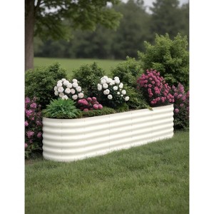Steel Raised Garden Bed Kit - Rust-Proof Open Base Design, Tool-Free Assembly, 1.5-2Ft Deep Planter Box for Vegetables, Herbs, Flowers - 1 of 4