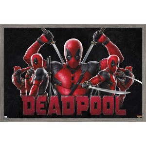 Trends International Marvel Deadpool & Wolverine - Deadpool Framed Wall Poster Prints - 1 of 4