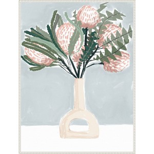 32"x42" Renewed Bouquet I by Urban Road Framed Canvas Wall Art Print White - Amanti Art: Modern Decor, Polystyrene Frame - 1 of 4