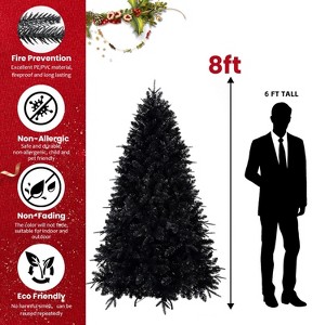 Aghana Digitals 8ft Black PE/PVC Mixed Artificial Tree - 1 of 4