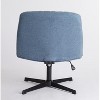 DOMETOUR Cross-Legged Chair Armless Swivel Home Office Chair No Wheels - 3 of 4