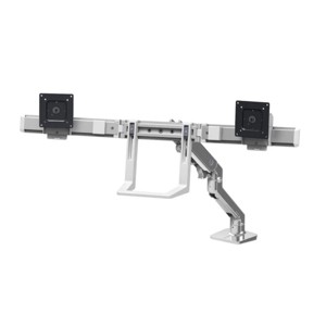 Ergotron HX Desk Dual Monitor Arm for 32" Monitors (Polished Aluminum) - 1 of 4