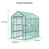 57 x 85 x 77'' Greenhouses for Outdoors, Portable Greenhouse Kit with Mesh Side Windows, PE Cover, 8 Shelves, Heavy Duty Walk in Green House - 2 of 4