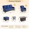 Ovios Orlando 6pc Gray Wicker Outdoor Patio Furniture Conversation Sofa Set with a Rectangle Fire Pit and Cushions - 3 of 4