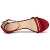 Allegra K Women's Round Open Toe Ankle Buckle Strap Kitten Heel Sandals - 4 of 4