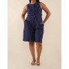 Women's Noah High Neck Pinstripe Vest -PLUS - nlt - 2 of 3
