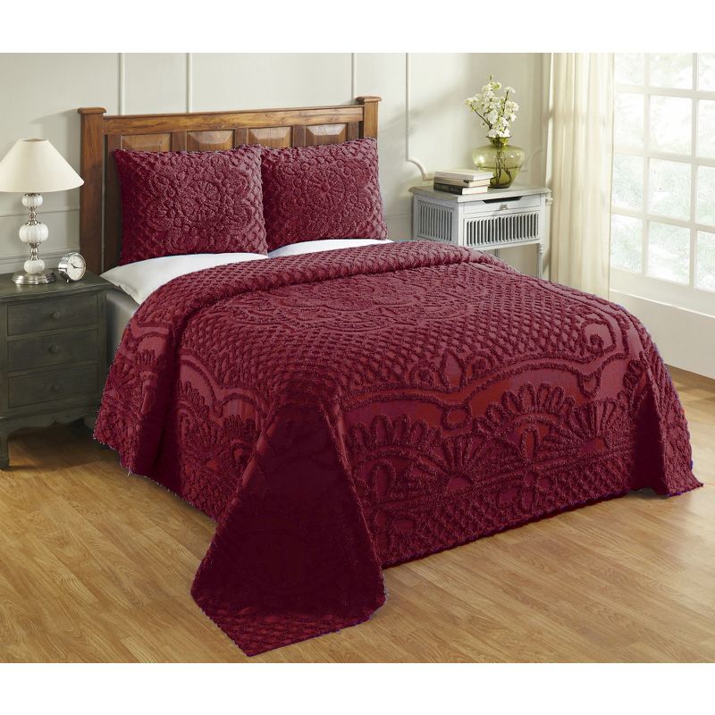 Trevor Collection 100% Cotton Tufted Unique Luxurious Bedspread & Sham Set - Better Trends, 1 of 8