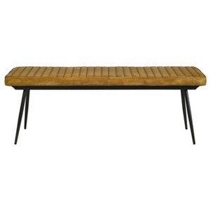 NicBex Modern 54" Bedroom Bench Leather Upholstered Accent Stools with Cushioned Top for Bedroom and Entryway - 1 of 4