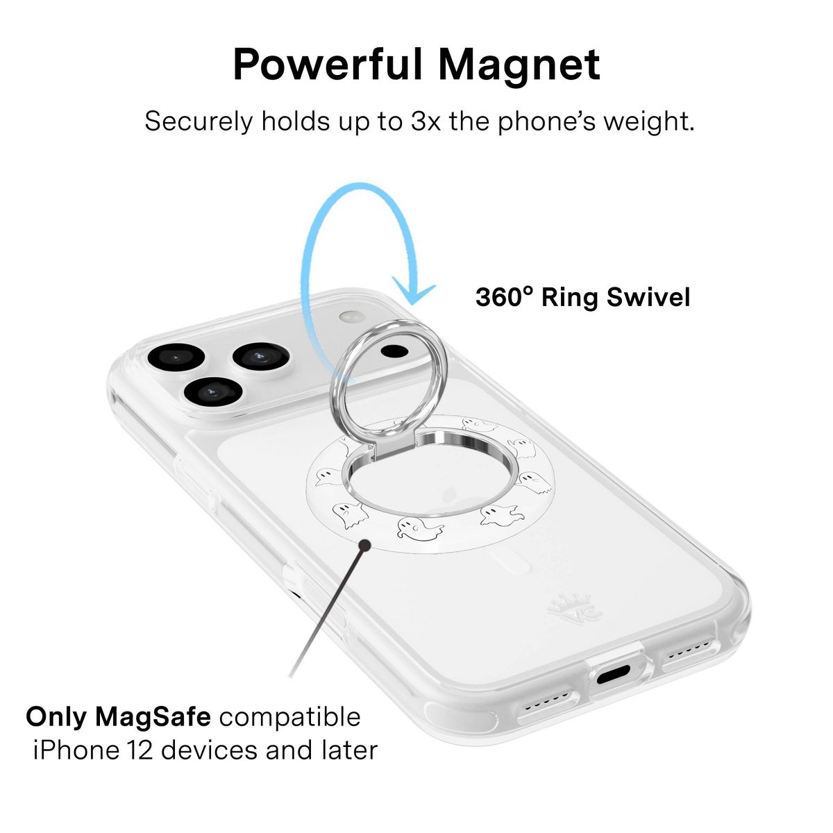 Velvet Caviar Magsafe Grip - Ghosted Clear - thumbnail 2