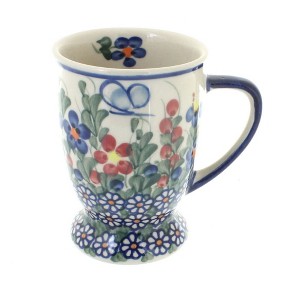 Blue Rose Polish Pottery 49 Vena Pedestal Coffee Mug - 1 of 1