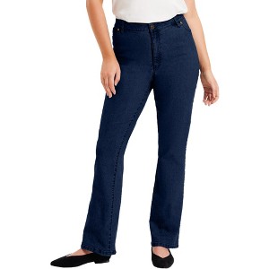 June + Vie by Roaman's Women's Plus Size June Fit Bootcut Jeans - 1 of 4