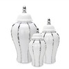Gulches White Ginger Jar with Silver Ornament - 4 of 4